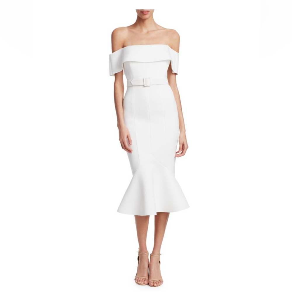 Badgley Mischka White Cocktail Dress